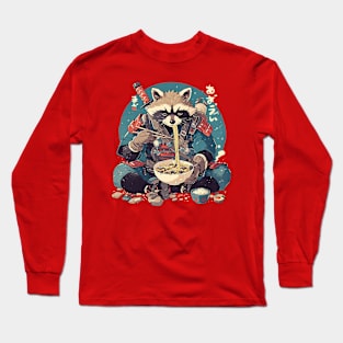 samurai raccoon Long Sleeve T-Shirt